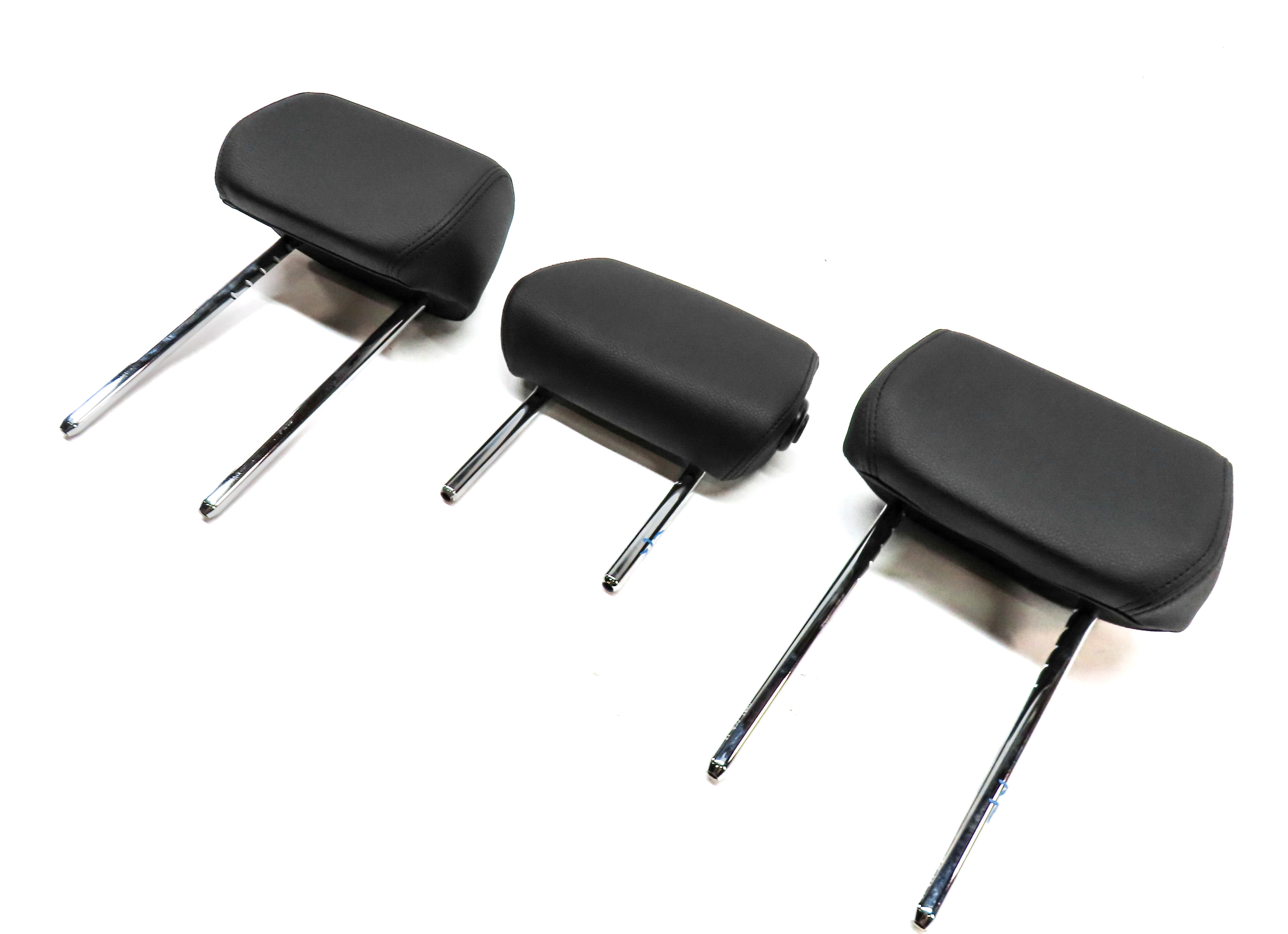 2014 BMW 328D (F30) REAR LEFT/CENTER/RIGHT SEAT HEAD REST SET/3 (Black) — exact item pictured